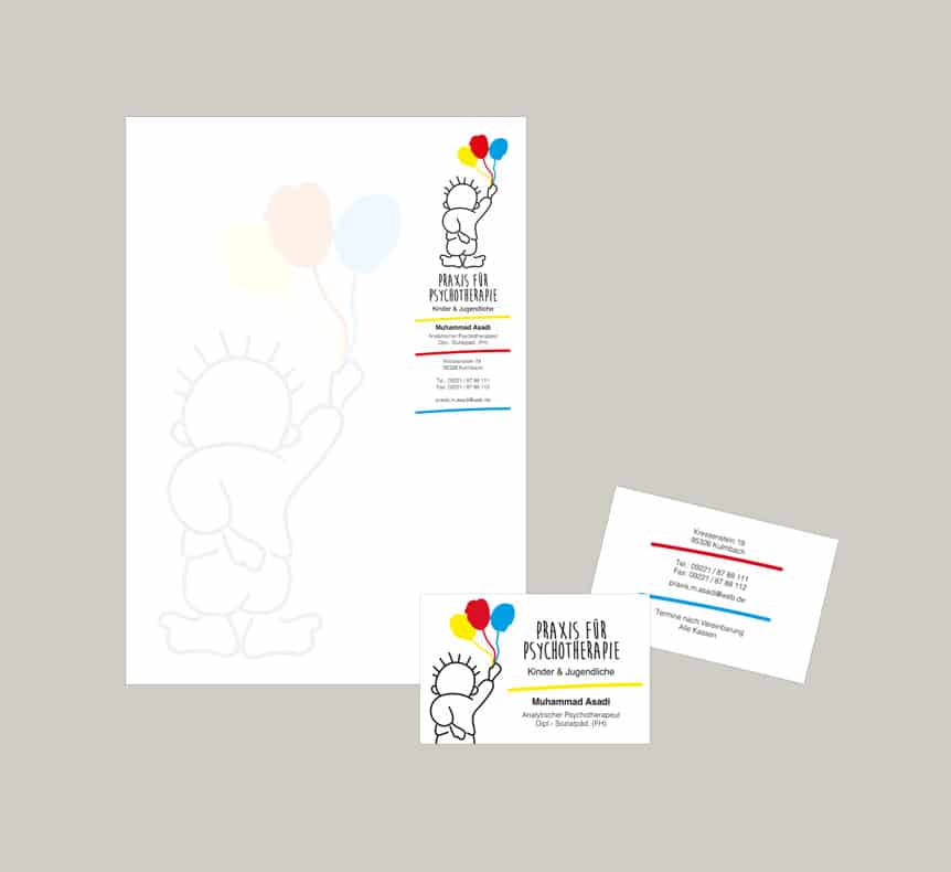 Kinder-Psychologe Asadi | Corporate Design entwickelt von StatusZwo.com