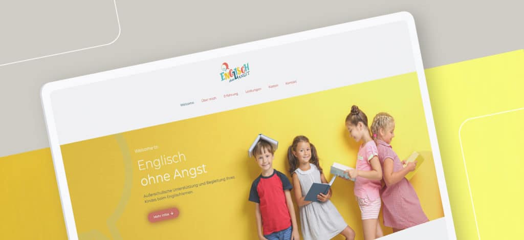 Englisch ohne Angst Sprachtraining für Kinder | Logo & Webdesign erstellt von StatusZwo.com