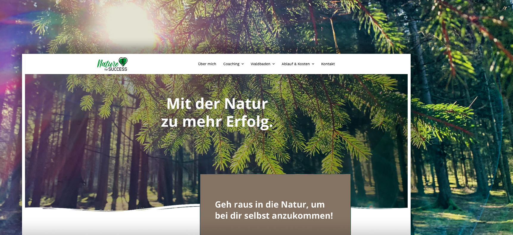 Nature for success - Natur Coaching | Website erstellt von StatusZwo.com