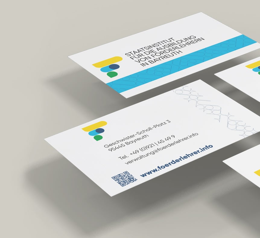 Visitenkarten für Staatsinstitut für die Ausbildung von Förderlehrern in Bayreuth - StatusZwo Design