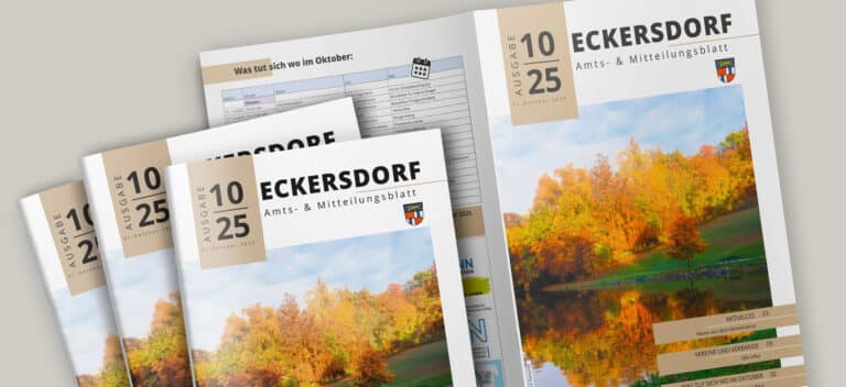 Mitteilungsblatt Eckersdorf | Grafikdesign erstellt von StatusZwo.com